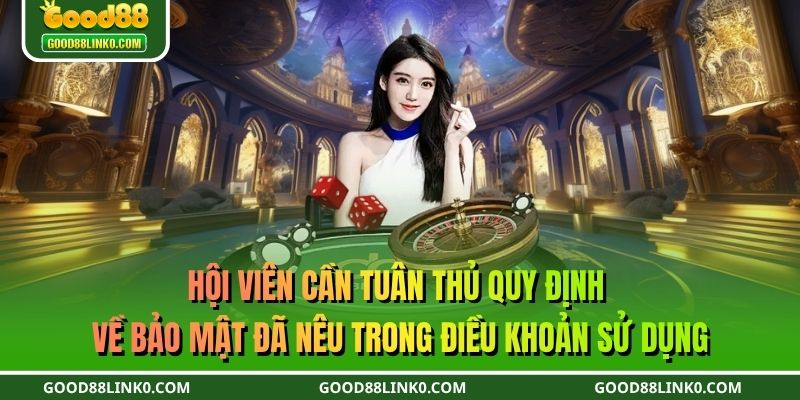 Hội viên cần tuân thủ quy định về bảo mật đã nêu trong điều khoản sử dụng